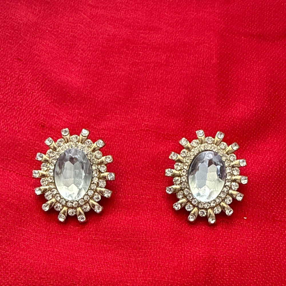 Elegant Silver Crystal Earrings